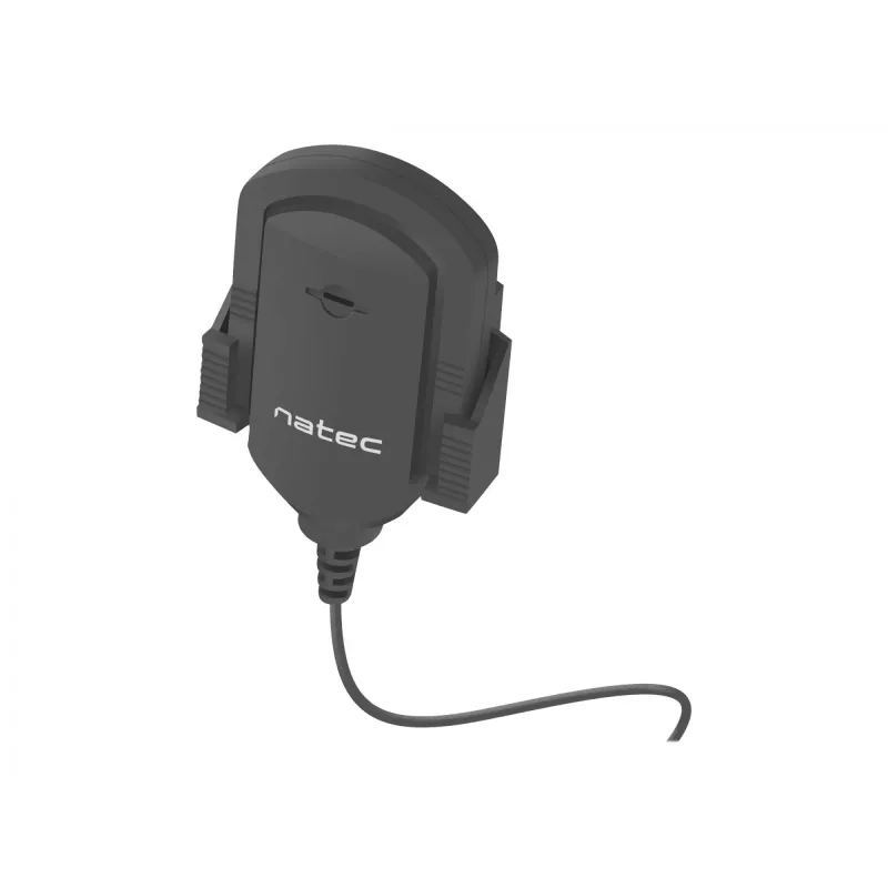 Microfone de lapela NATEC NMI-1352, com fios 3,5 mm, sensibilidade -58 dB, 50–16000 Hz, cabo de 1,8 m, 20 g