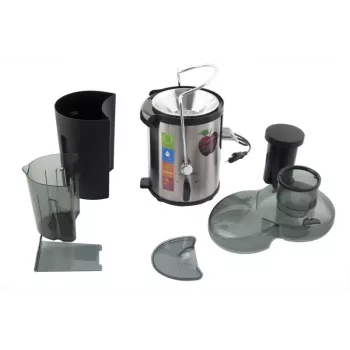 Extrator de sumo ESPERANZA EKJ002 — 500 W, depósito de sumo de 0,45 L, depósito de bagaço de 1,5 L, aço inoxidável/preto