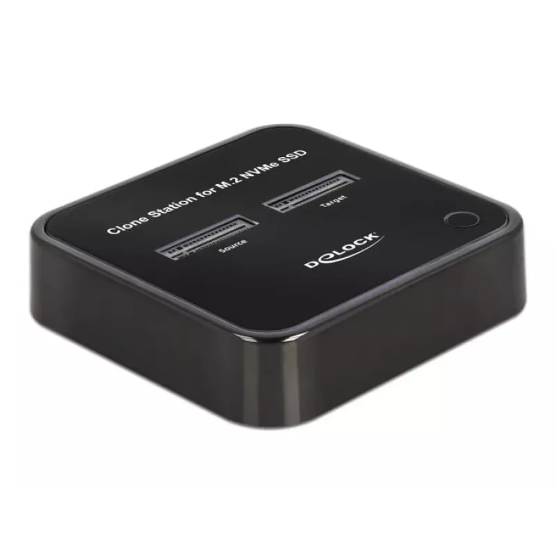DeLOCK estação de acoplamento M.2 para 2 x M.2 NVMe PCIe SSD com função de clonagem