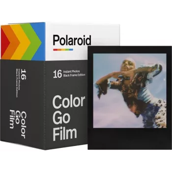 Polaroid | placas fotográficas para câmaras instantâneas Go Color moldura preta pack de 2, 16 unid.