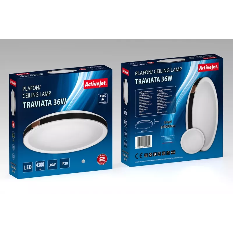 Activejet AJE-TRAVIATA Candeeiro de teto LED 36W