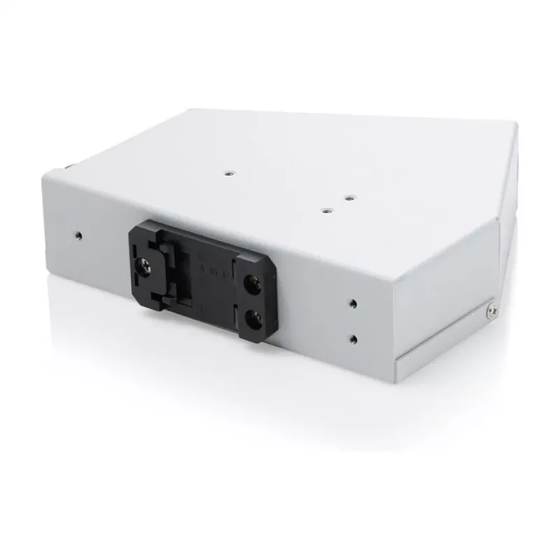 Distribuidor de fusão de fibra ótica para calha DIN DIGITUS DN-96894 — angular, 6 SC SX / LC DX, alumínio, cinzento