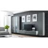 Vitrina Cama VIGO '180' 180/40/30 branco/cinzento brilhante