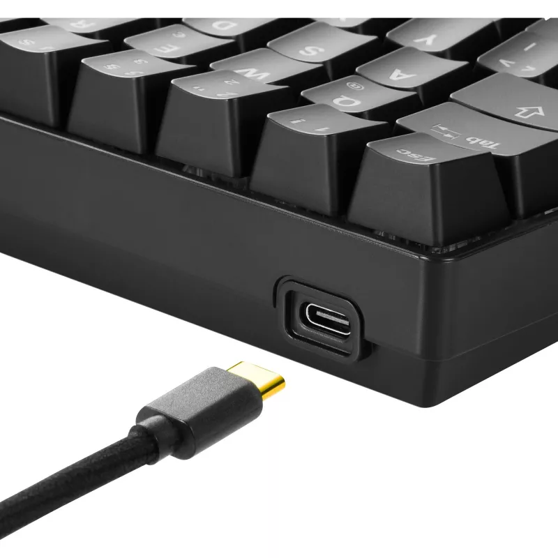 SKILLER SGK50 S4, teclado gaming preto, layout DE, Kailh Red