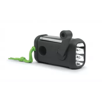 Muse MH-08 MB rádio solar portátil com manivela e lanterna, Preto