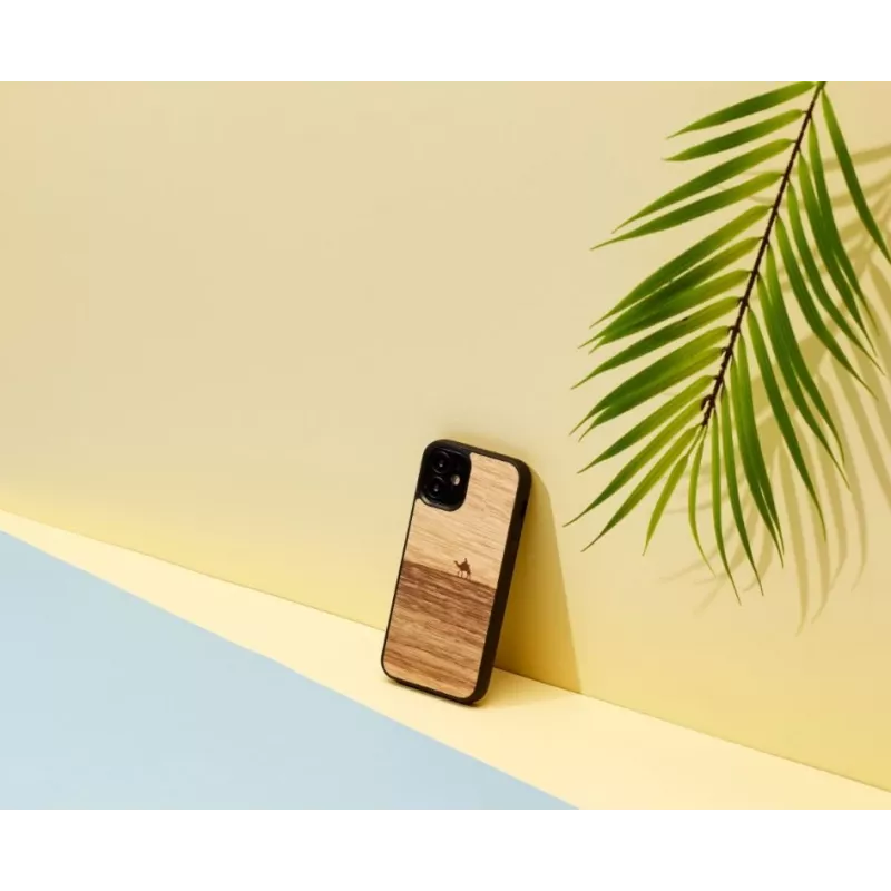 Capa de proteção Man and Wood para iPhone 12 mini — Terra preto