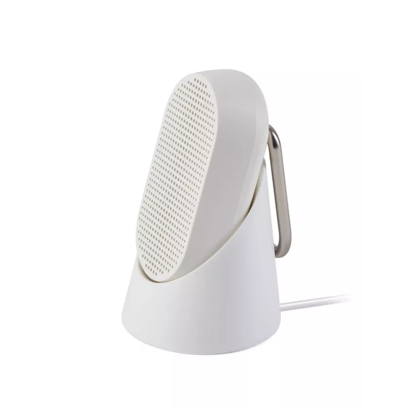 Lexon LA124MW Mino T coluna à prova de água com suporte e mosquetão, branco mate