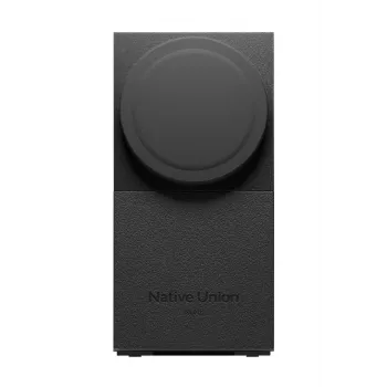 Carregador sem fios Qi2 3-em-1 Native Union Rise Intl preto USB fonte de alimentação incluída cabo de 2 m interior