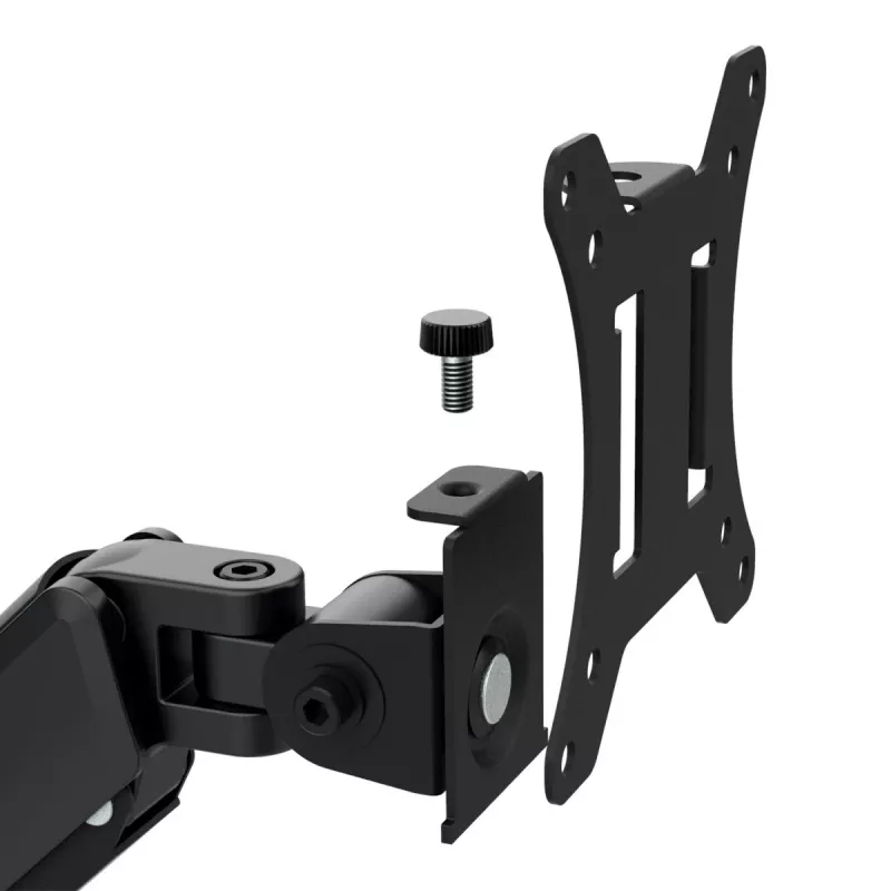 Suporte para monitor MACLEAN MC-135 com mola a gás para ecrãs de 17 a 32 polegadas, carga 2–10 kg, preto