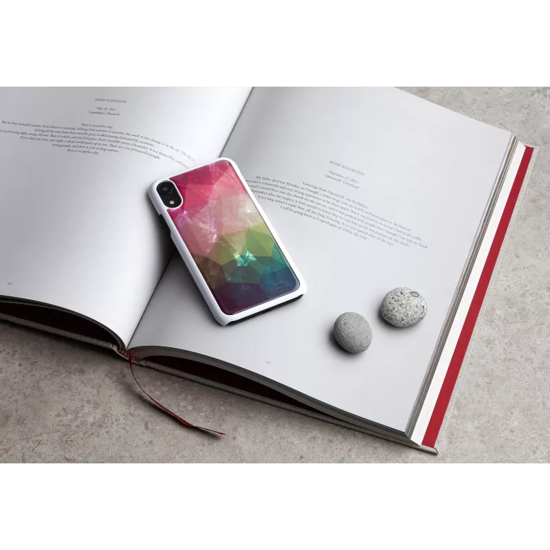 Capa para telemóvel iKins para iPhone XR – design de flores aquáticas, branca
