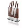 Bloco de facas Guard GEFU 13958 da NPC Polska – aço inoxidável e nogueira, 90×250×256 mm