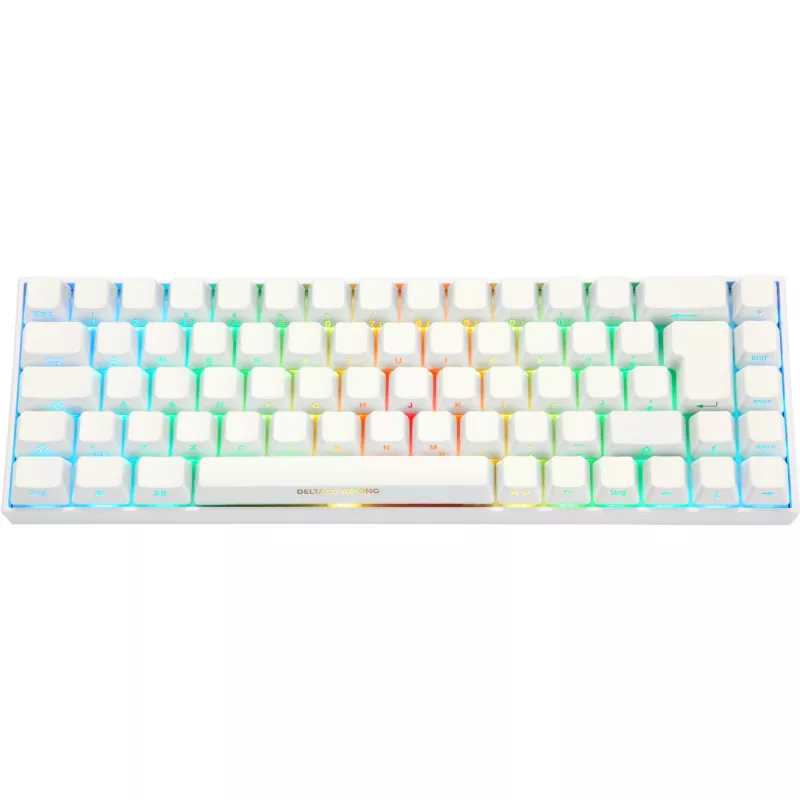 Deltaco GAM-100-W-DE. Teclado formato: 65%. Estilo do teclado: Reto. Interface do dispositivo: USB + Bluetooth, interruptor de tecla do teclado: interruptor mecânico,