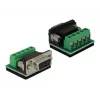 DeLOCK 62920 Conversor série de RS-232 DB9 fêmea para RS-422/485 DB9 macho, ESD 15 kV