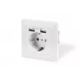 Tomada de segurança para montagem encastrada Digitus DA-70613 com 2 portas USB