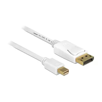 Cabo DELOCK mini DisplayPort macho > DisplayPort macho 7,0m branco