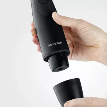 Varinha mágica SEVERIN SM 3760 — 350 W, 0,7 L, preta, lâmina de aço inoxidável