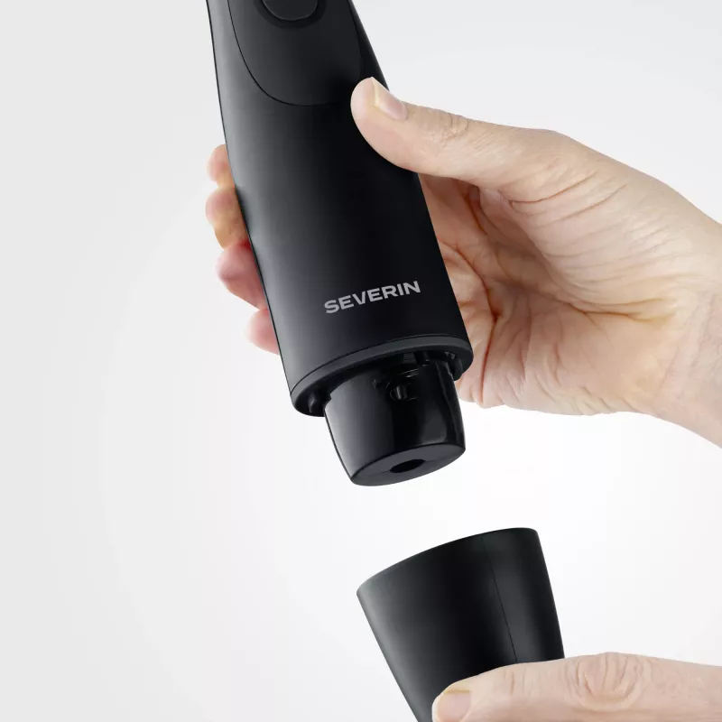 Varinha mágica SEVERIN SM 3760 — 350 W, 0,7 L, preta, lâmina de aço inoxidável