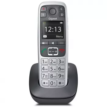 Gigaset E560 telefone DECT telefone identificação de chamada preto, prateado