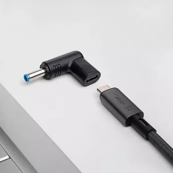 Adaptador de carregamento Akyga AK-ND-C09 USB-C para DC 4,5 x 3,0 mm + pino para portáteis, 18,5-20 V, 100 W, para HP