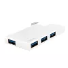 Hub USB 3.0 de 4 portas, prateado