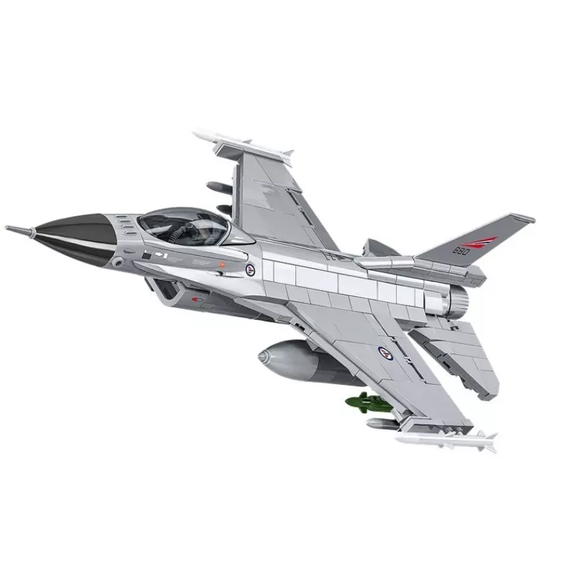 Conjunto de construção Cobi F-16AM Fighting Falcon, 495 peças, modelo à escala