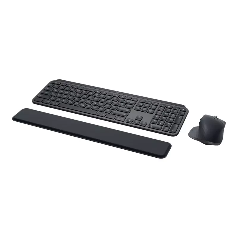 Logitech MX Keys Combo for Business - conjunto teclado e rato - retroiluminado - sem fios - Bluetooth LE - QWERTY - GB - grafite