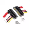 Cabo SATA DeLOCK 83803 0,3m SATA 22 pinos preto vermelho amarelo