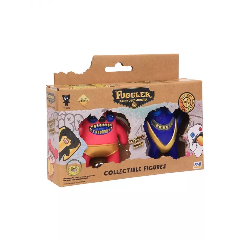 Figuras de ação pack de 2 p.m.i kids world FUGGLER S3 Gold Edition sortido