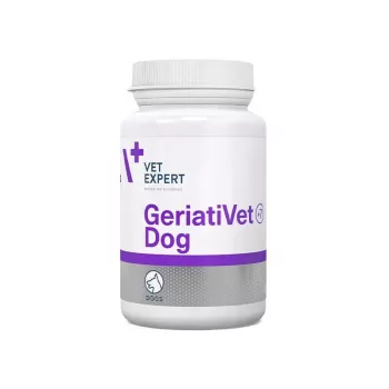 Suplemento alimentar VETEXPERT GeriatiVet Dog 45 cápsulas — para cães idosos, em comprimidos, adequado a todas as raças, sem conservantes e sem glúten