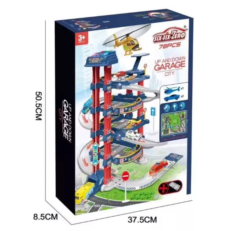 Extralink Kids | Parque de estacionamento | Garagem com elevador elétrico carros de brincar para crianças