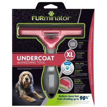 Ferramenta de desembaraço FURminator FUR151234 para raças gigantes de pelo comprido, preto, 470 g