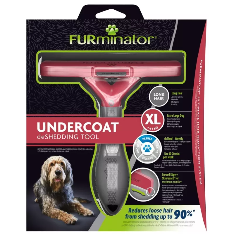 FURminator FUR151234 ferramenta de escovagem para cães de pelo comprido, tamanho XL