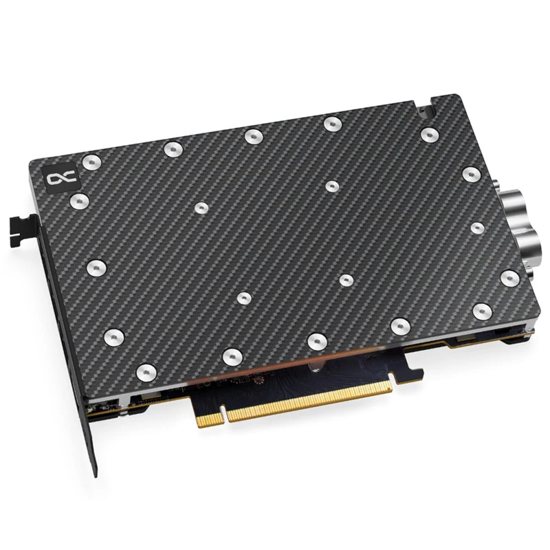 Bloco de água + backplate Aquatuning GmbH 13395 Alumínio Carbono Cobre 1/4 polegadas