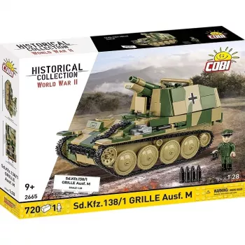 Kit de construção Cobi SD.KFZ.138/1 Grille, 720 peças, modelo de exposição