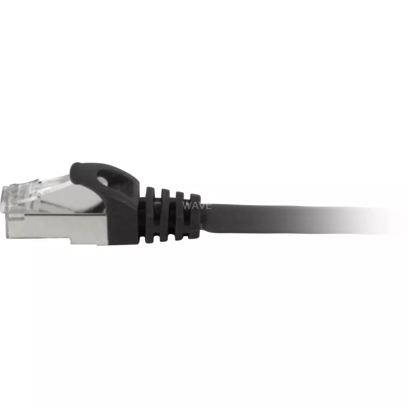 Cabo de rede Sharkoon Patch SFTP RJ-45 Cat.7a 50cm Preto