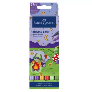 Conjunto de marcadores Faber-Castell 164814 — conjunto multicolor de 6 peças, origem alemã