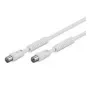 Cabo coaxial Wentronic 50722 branco