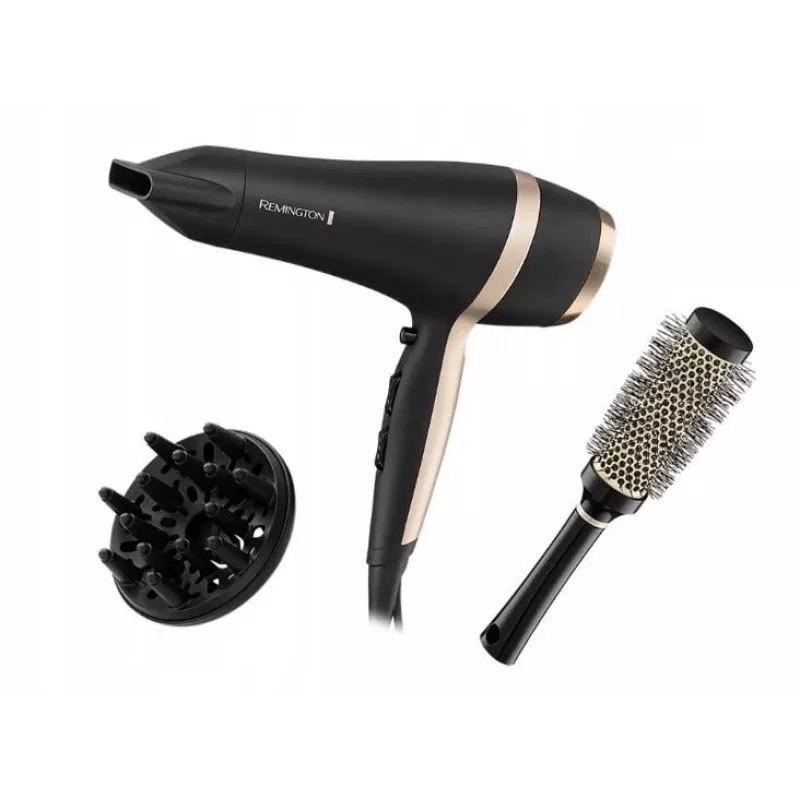 Secador de cabelo Remington Salon Smooth conjunto de presente | D6940GP | 2100 W | número de níveis de temperatura 3 | função iónica | acessório difusor | preto