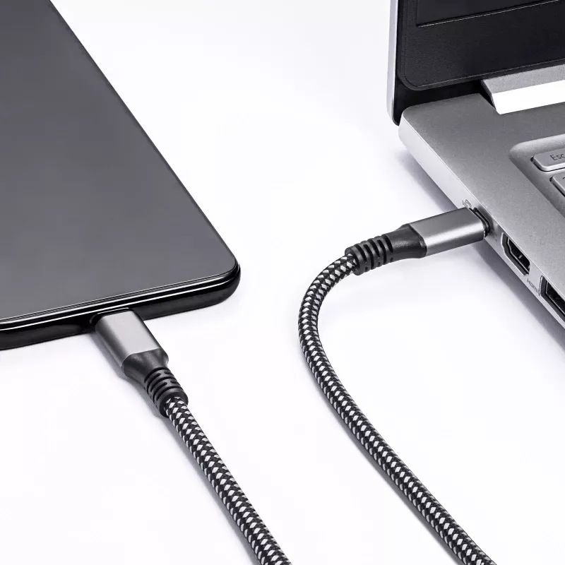 Cabo USB-C para USB-C Thunderbolt 3 Akyga AK-USB-34, 40 Gbit/s, 100 W, 1,5 m, preto