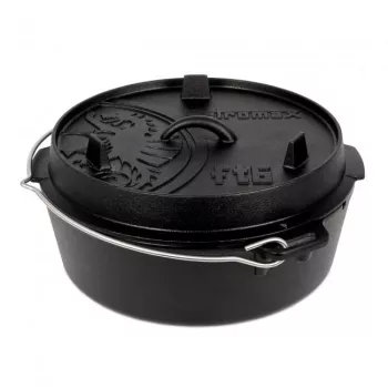 Dutch Oven Petromax ft6-t 5,5 L preto ferro fundido