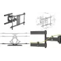 LOGILINK BP0115 suporte de parede para TV 43-90 polegadas inclinação +3-15 rotação +-60 428mm