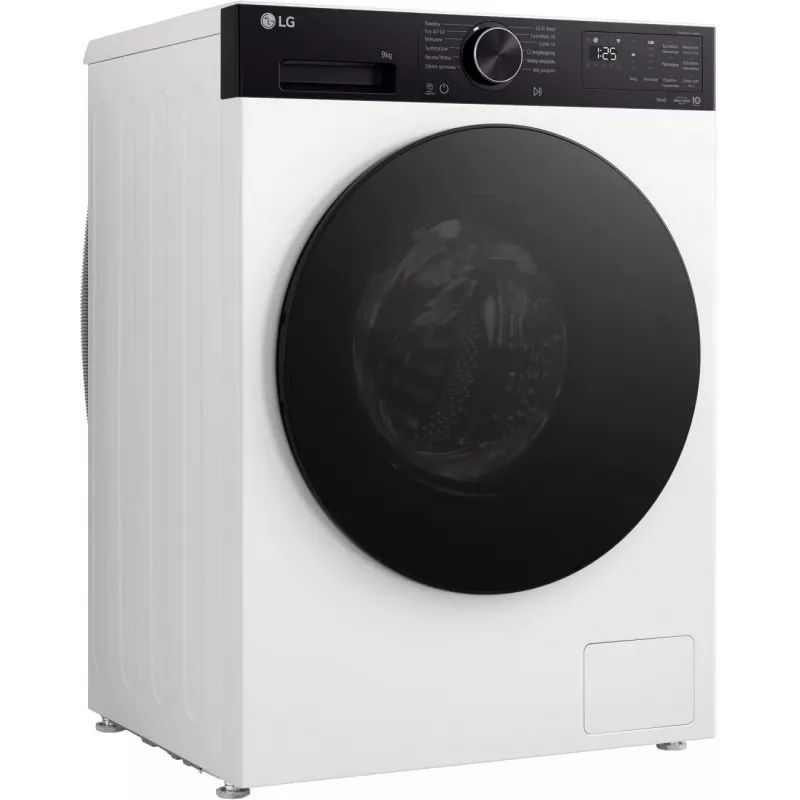 Máquina de lavar LG | F2X50S9THB | Classe de eficiência energética A | Carga frontal | Capacidade de lavagem 9 kg | 1200 rpm | Profundidade 48 cm | Largura 60 cm | LED | Função vapor | Acionamento direto | W