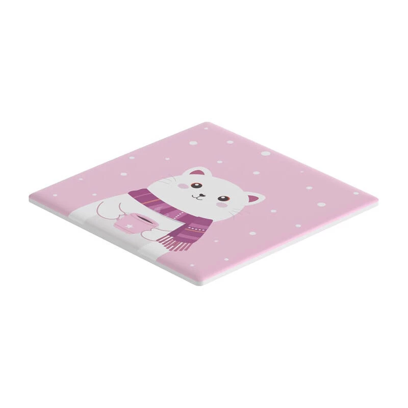 Cobertura decorativa Sonoff T5-1C-86-cartoon para interruptor tátil — moldura simples 86x86 mm painel