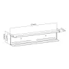 Maclean MC-904 prateleira de parede ou traseira de TV 2 em 1, máx. 2 kg