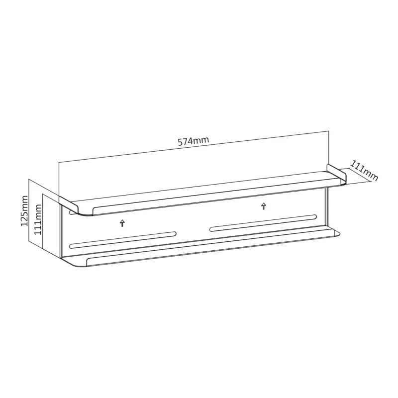 Maclean MC-904 prateleira de parede ou traseira de TV 2 em 1, máx. 2 kg