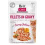 Brit Care Fillets in Gravy alimento húmido para gatos com filetes de salmão em molho, 85 g