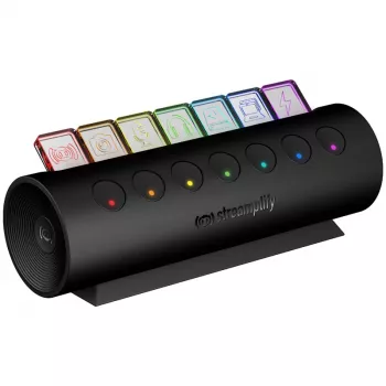 Streamplify HUB CTRL 7, 7x USB 3.0 Type-A, RGB, 12V, cabo de alimentação EU – preto