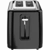Torradeira elétrica, preta, 220-240V, 50-60Hz, 780-930W, 2 ranhuras, 3 modos, 7 níveis de tostagem
