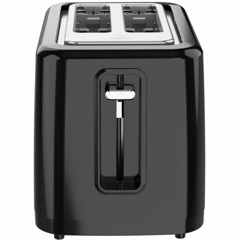Torradeira elétrica, preta, 220-240V, 50-60Hz, 780-930W, 2 ranhuras, 3 modos, 7 níveis de tostagem