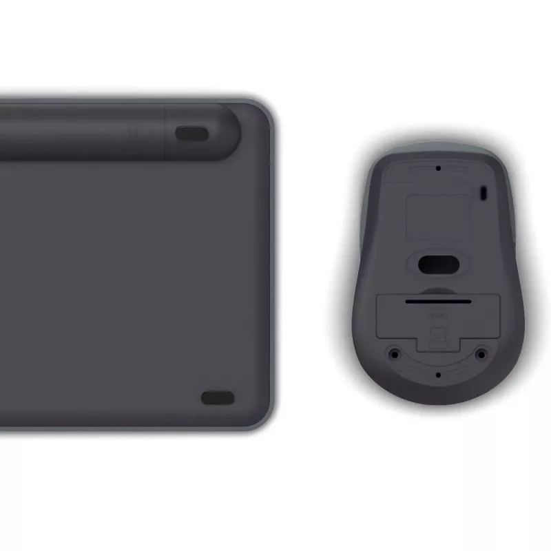 Conjunto de teclado e rato multi-dispositivo preto cinzento